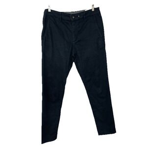 Rag‎ & Bone Mens Size 34/31.5 Black Cotton Stretch Slim Fit Flat Front Pants